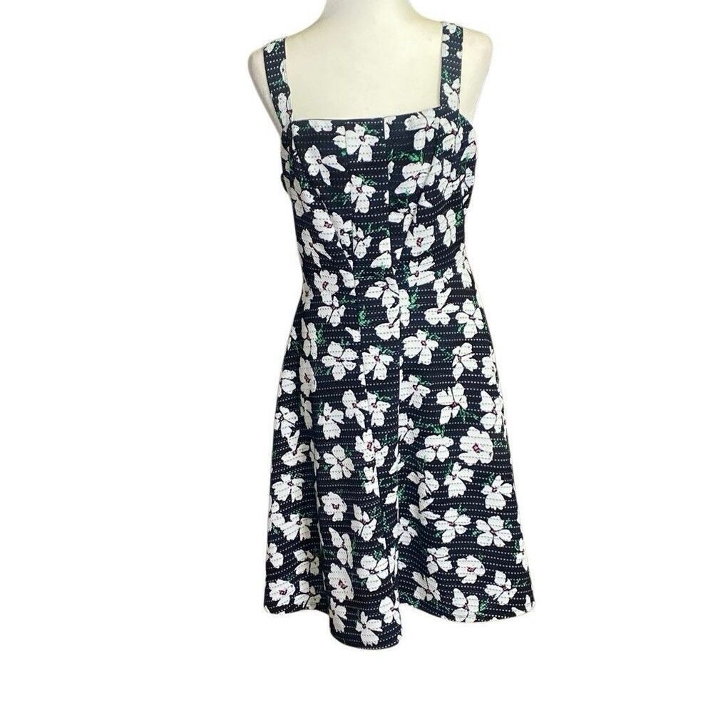 Torrid Women’s 16 Floral Skater Dress Black Sleeveless Tank Fit & Flare New